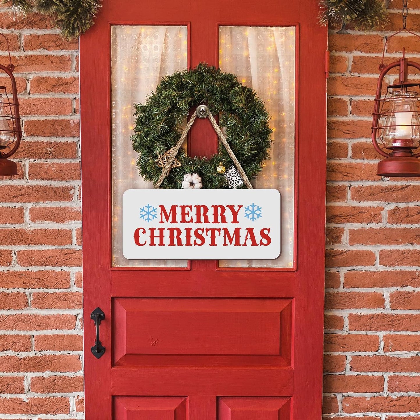 clothmile 21 PCS Merry Christmas Stencils for Painting Christmas Stencils Template Plastic Reusable Stencils for Christmas Decor Fabric Canvas Furniture, Wall, Window, Fabric, Wood DIY Home Decor