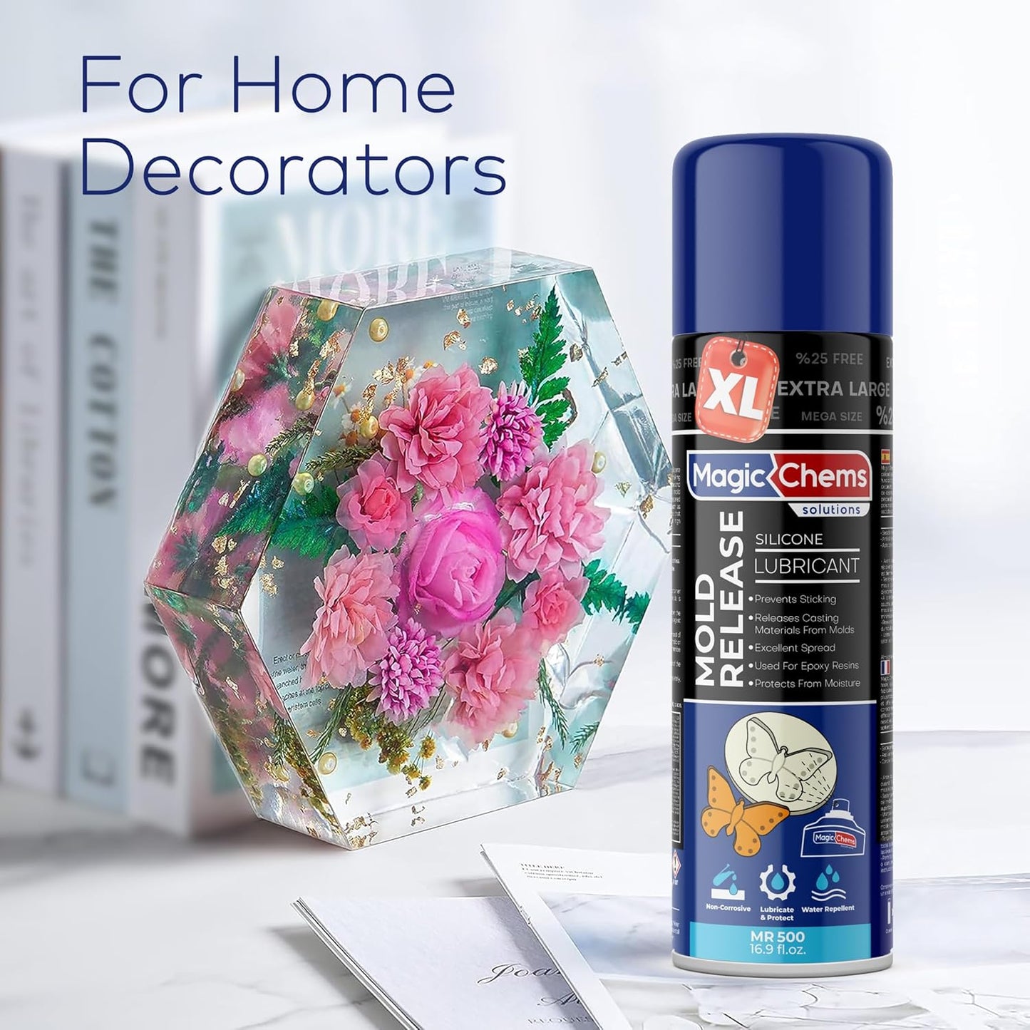 Mold Release, Silicone Mold Release Spray (16x16.9 fl oz/500ml) Mold Release for Epoxy Resin and Candle Mold Release Spray (16 Pack Mega Size)