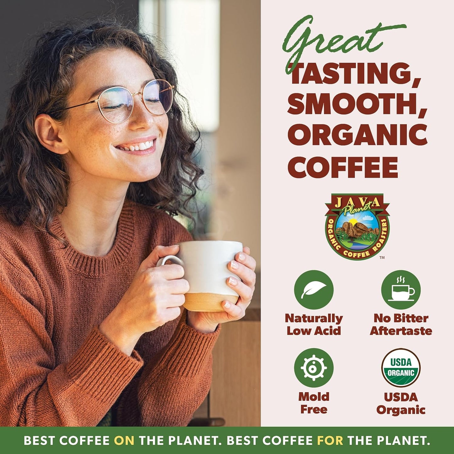 Low Acid Organic Coffee – Whole Bean, Mold-Free & Stomach Friendly by Java Planet, Papua New Guinea Single Origin Coffee, Dark Roast, Smooth Full Flavored, 2x1LB Bag