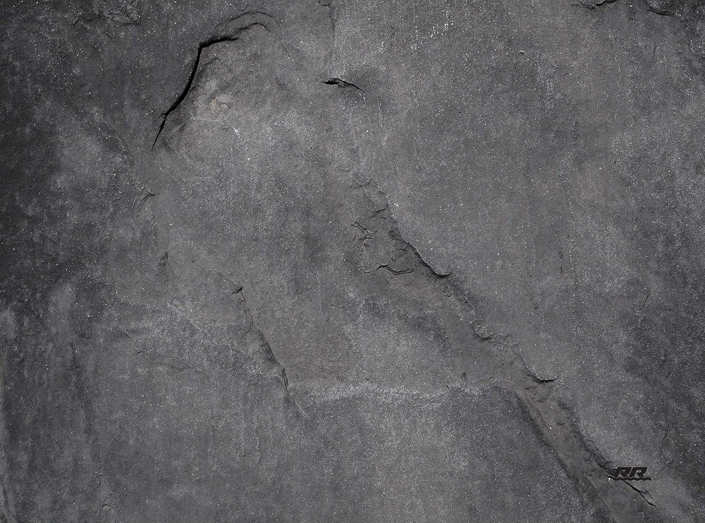 Rogue River Tactical Dark Gray Stone Textured Marble Art Kitchen Glass Cutting Board Modern Decorative Gift Abstract Wavy Contrast Design