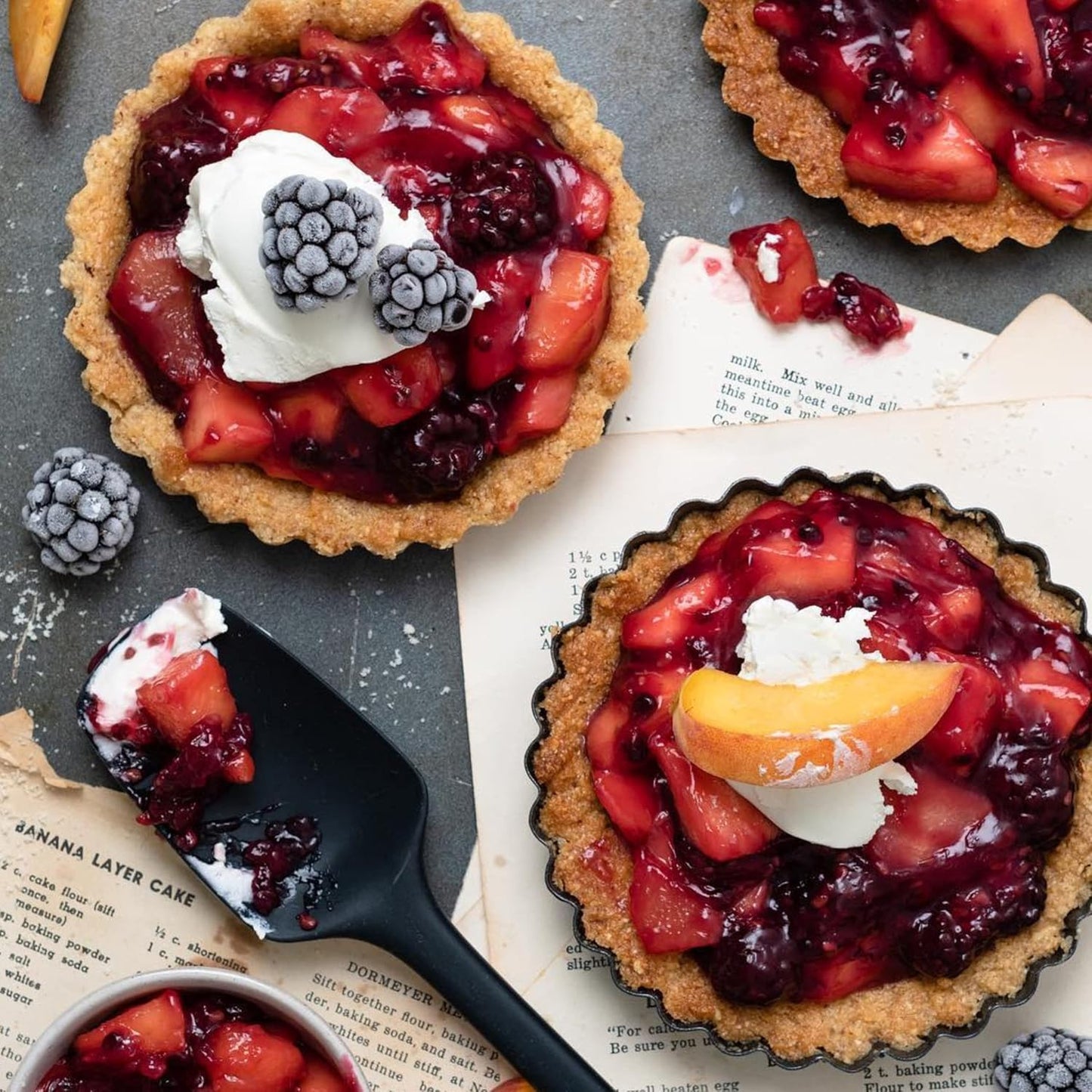 GIR: Get It Right Spoonula Silicone Spatula Scraper - 11-Inch Skinny Slate - Heat-Resistant Seamless Design - Non-Stick Flexible Mixing & Scraping - Long Spoon Spatula for Deep Jars