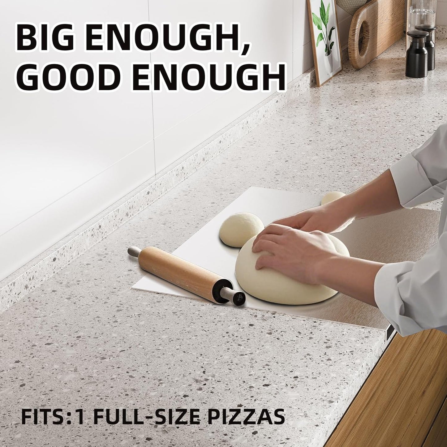 KORVOS Stainless Steel Cutting Board, 15.7" x 11.8" Double-Sided Metal Cutting Board for Kitchen, Chopping Board with Lip&Non-Slip Mat, Easy to Clean, Suitable for Meat, Fruits&Baking