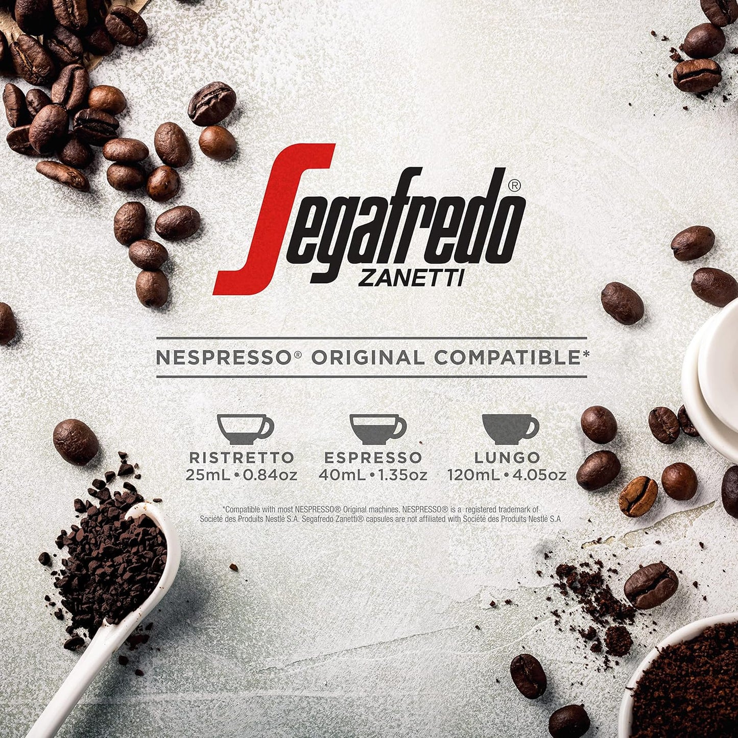 Segafredo Zanetti Espresso Capsules – Aluminum Pods for Nespresso Original Machines – Extra Dark Roast Premium Espresso with a Bold Aroma – Smoky, Intensity 12 – Forte, 10 Count